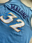 NBA 32 Malone Utah Jazz Maillot Retro bleu brodé